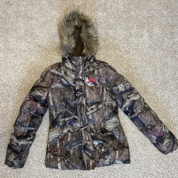 Mossy Oak Jackets & Blazers - Mossy Oak Women’s Camouflage Puffer Coat with Faux Fur